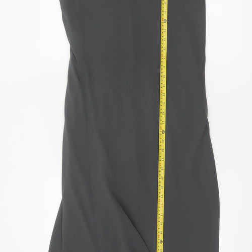 Mango Night Women Black UK 10 Long Wrap Flare Formal Skirt
