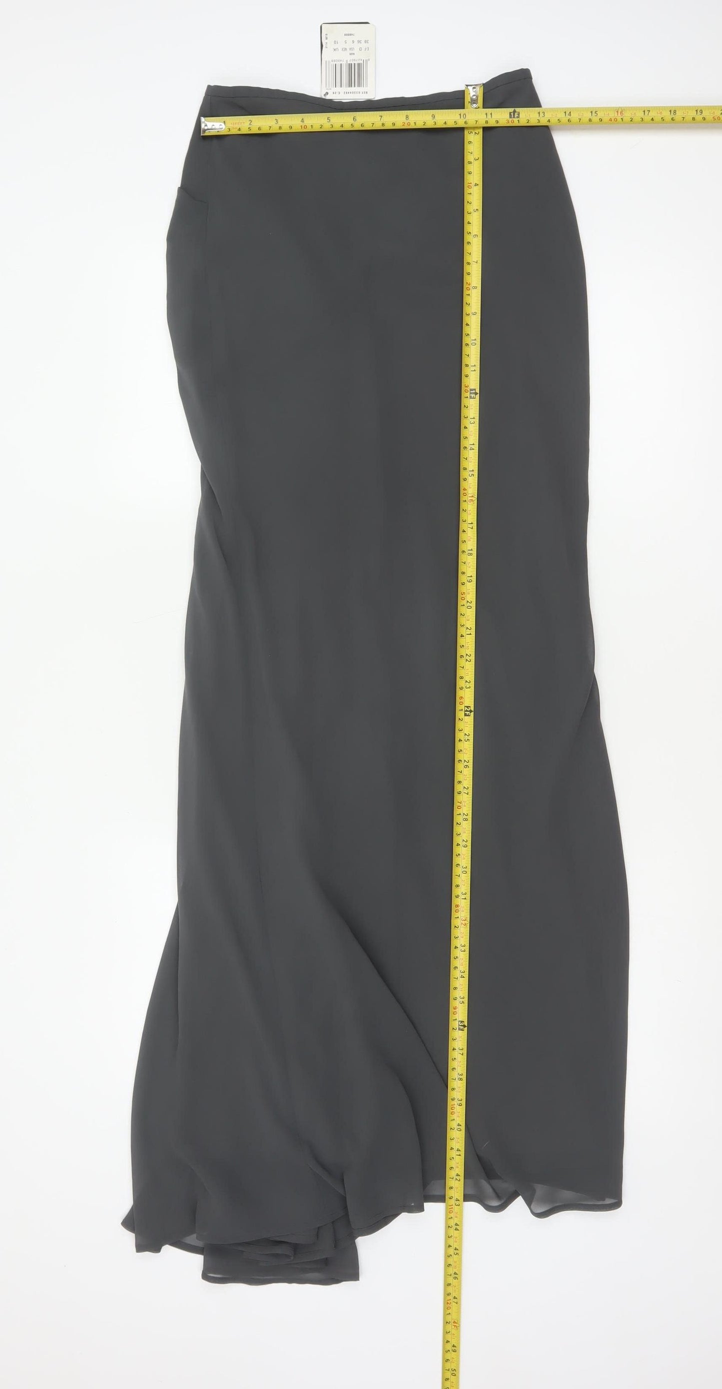 Mango Night Women Black UK 10 Long Wrap Flare Formal Skirt