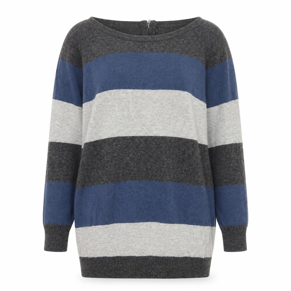 Kenar Women’s Multicoloured Striped Merino Wool Blend Jumper UK 20