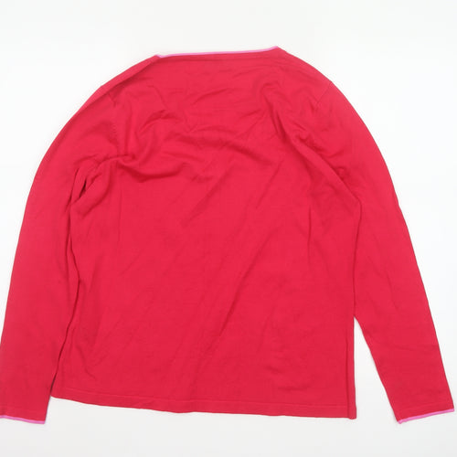 M&Co Women’s Pink Size 18 Square Neck Long Sleeve Knit Jumper