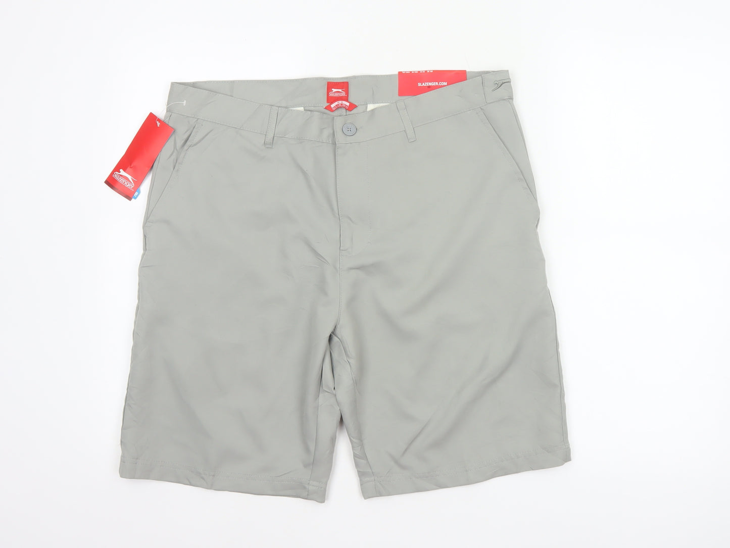 Slazenger Men’s Grey L 36in Chino Shorts Lightweight New