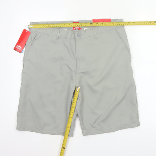 Slazenger Men’s Grey L 36in Chino Shorts Lightweight New