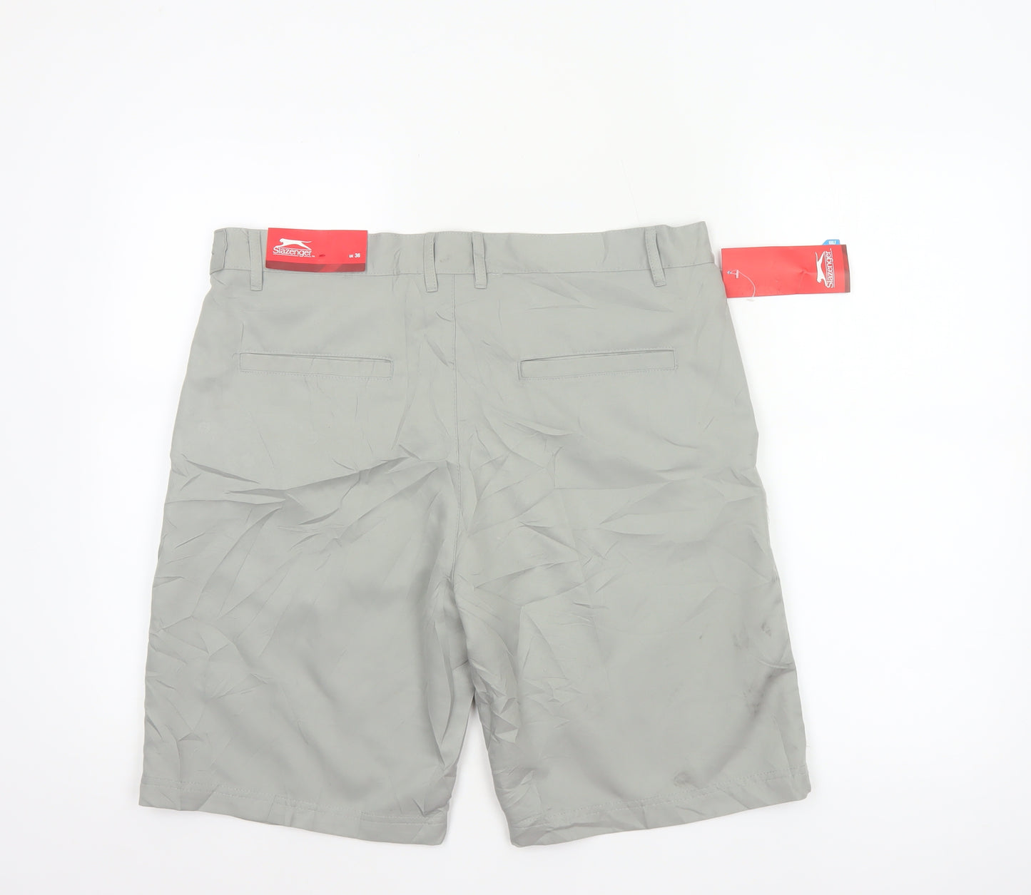 Slazenger Men’s Grey L 36in Chino Shorts Lightweight New