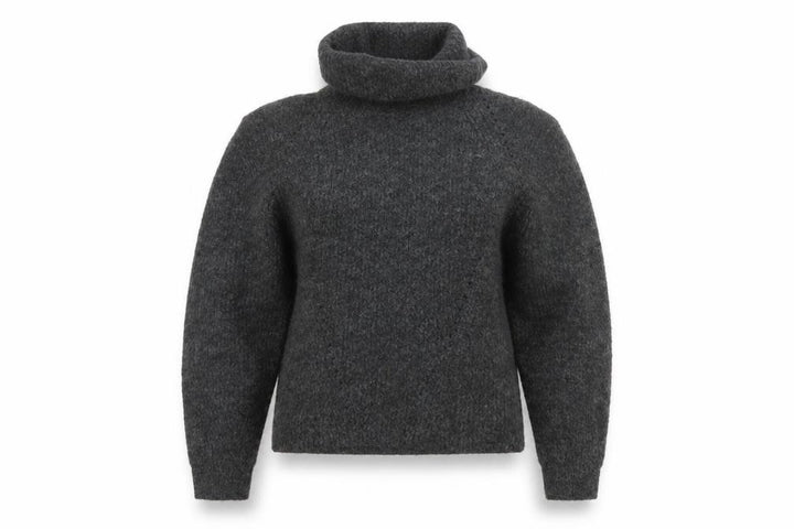 Topshop Women Grey Roll Neck Knit Pullover Jumper XS Long Sleeve