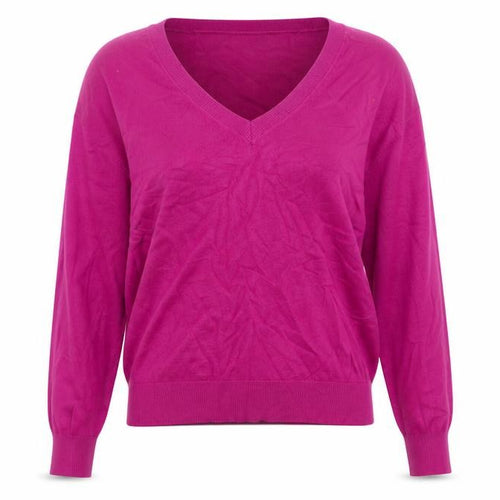 Lefties Women Pink V-Neck Long Sleeve Knit Pullover Jumper M