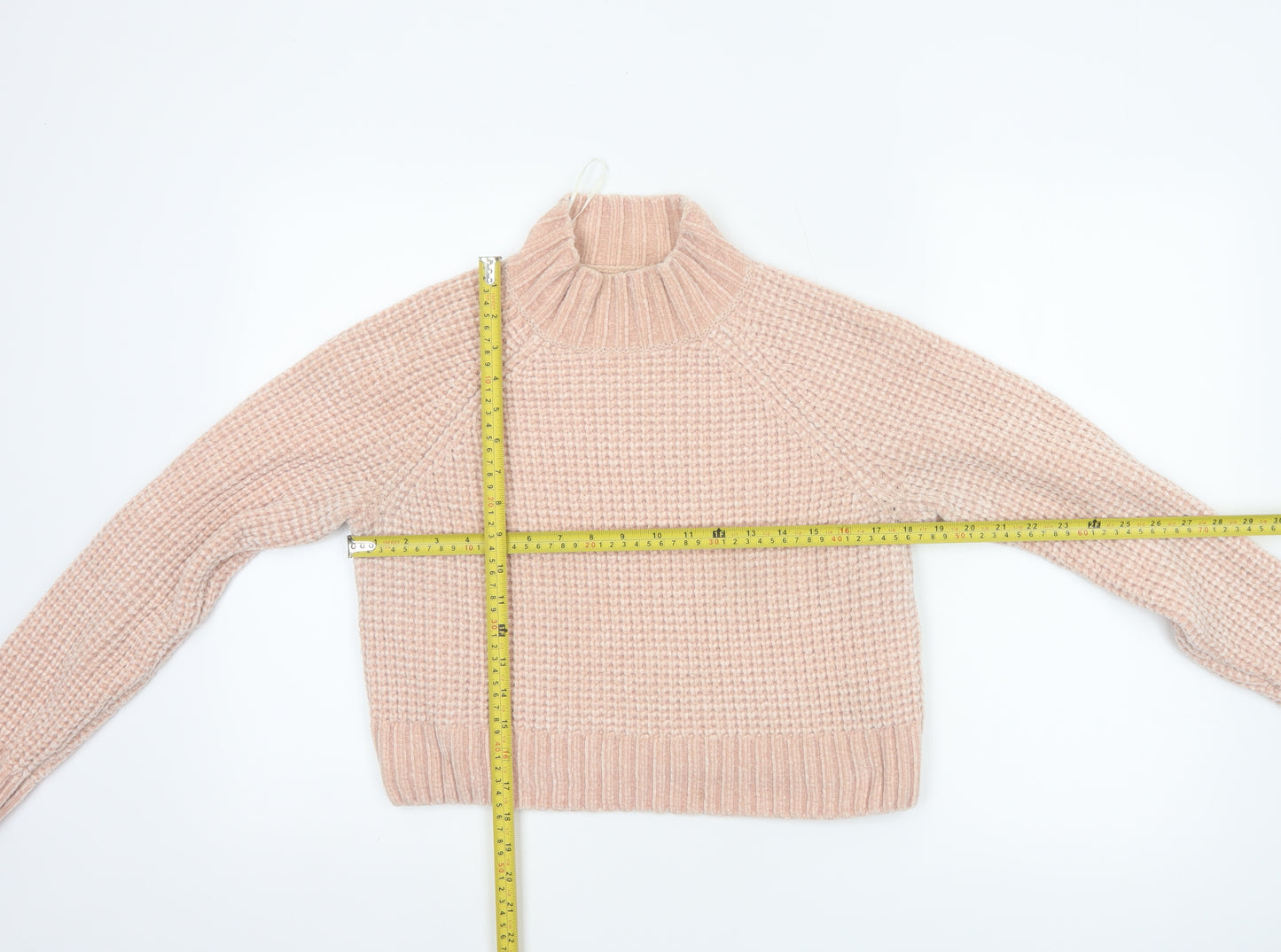H&M Divided Women’s Pink Size 10 Chunky Knit Mock Neck Jumper