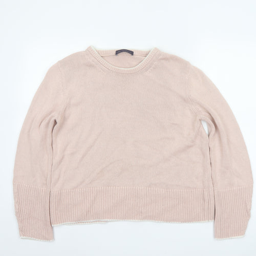 Marks & Spencer Women’s Pink L Crew Neck Knit Pullover Jumper