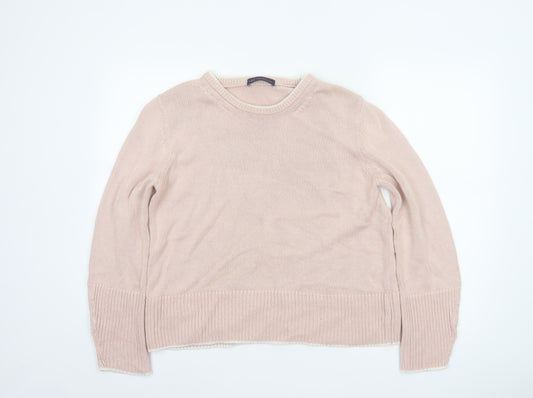 Marks & Spencer Women’s Pink L Crew Neck Knit Pullover Jumper