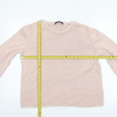 Marks & Spencer Women’s Pink L Crew Neck Knit Pullover Jumper
