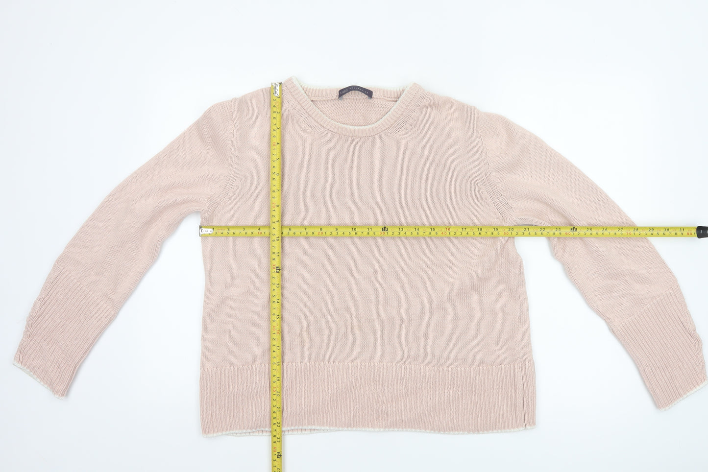Marks & Spencer Women’s Pink L Crew Neck Knit Pullover Jumper