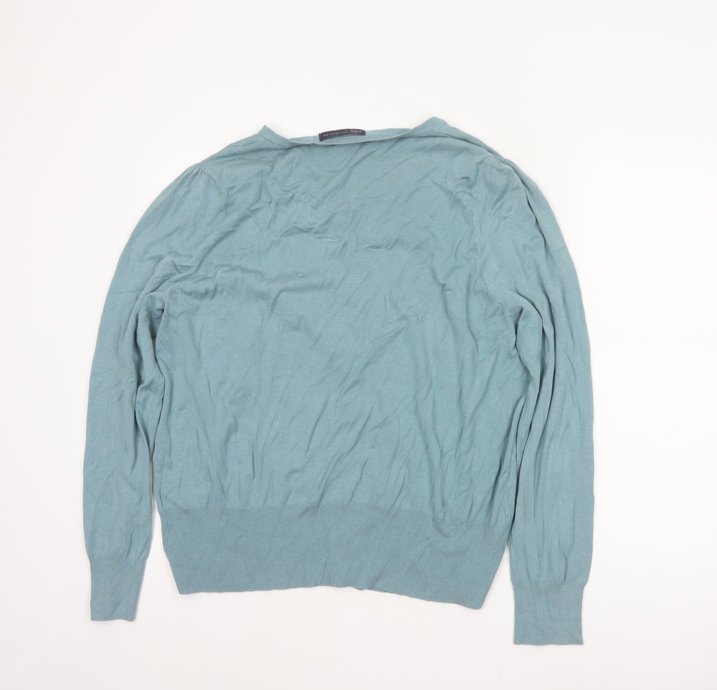 Marks and Spencer Women Blue UK 22 V-Neck Button Cardigan