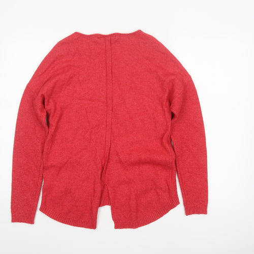 Bu.go Women’s Red M Relaxed Knit Pocket Pullover Jumper