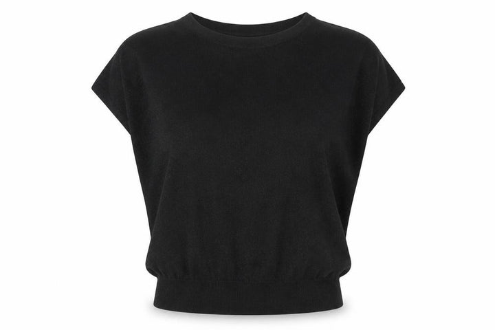Wallis Women’s Black Metallic Knit Cap Sleeve Jumper UK 8
