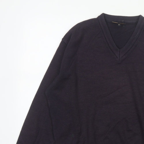 Gabicci Men’s Black V-Neck Knit Pullover Jumper Size M