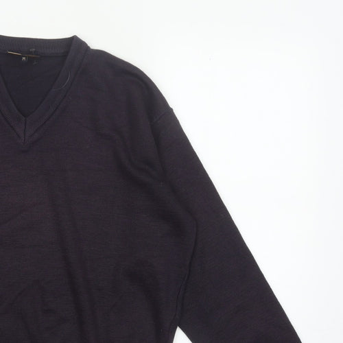 Gabicci Men’s Black V-Neck Knit Pullover Jumper Size M