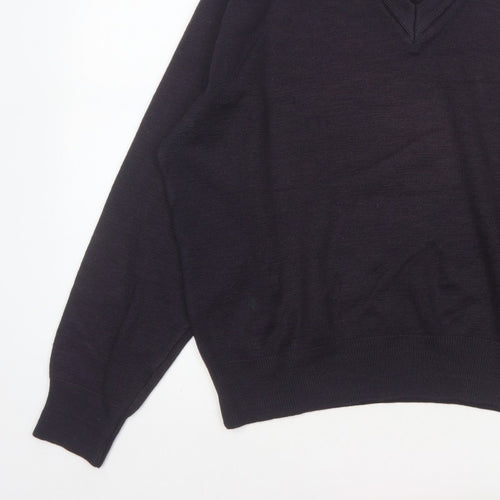 Gabicci Men’s Black V-Neck Knit Pullover Jumper Size M