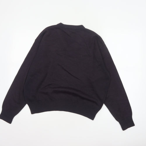 Gabicci Men’s Black V-Neck Knit Pullover Jumper Size M