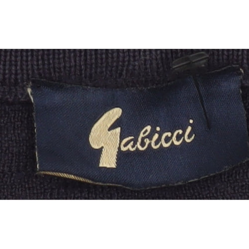 Gabicci Men’s Black V-Neck Knit Pullover Jumper Size M