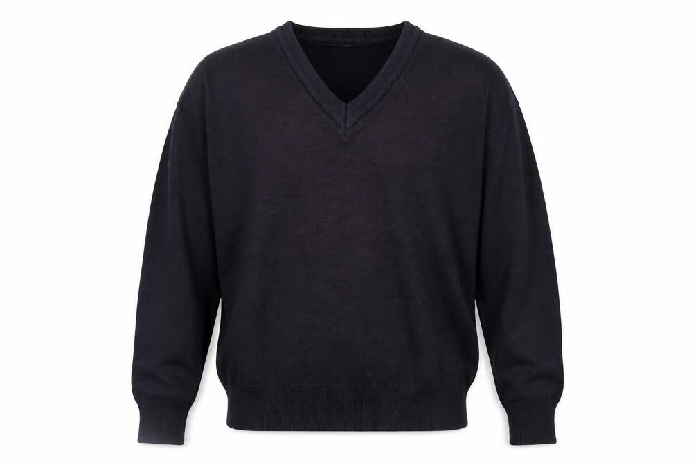 Gabicci Men’s Black V-Neck Knit Pullover Jumper Size M