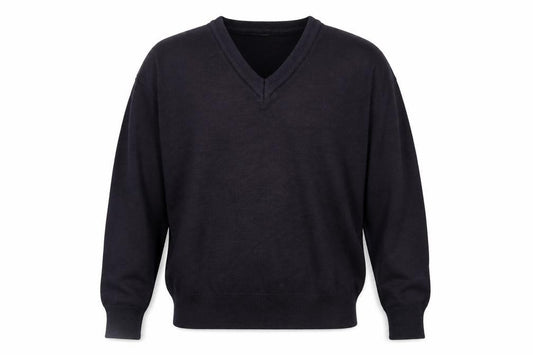 Gabicci Men’s Black V-Neck Knit Pullover Jumper Size M