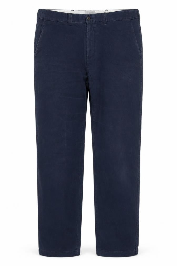 Front view of Marks & Spencer Men's Blue 40in 35in Regular Fit Chino Trousers