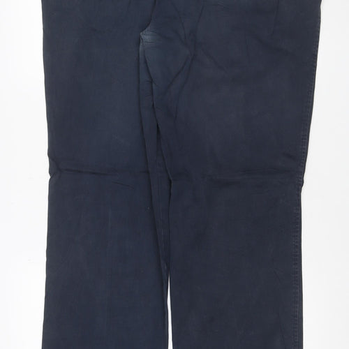 Marks & Spencer Men's Blue 40in 35in Regular Fit Chino Trousers