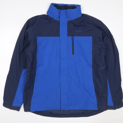 Peter Storm Men’s Blue XL Waterproof Outdoor Jacket Full Zip