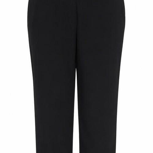 Wallis Women Black UK 16 Wide-Leg Stretch Dress Trousers Button Detail
