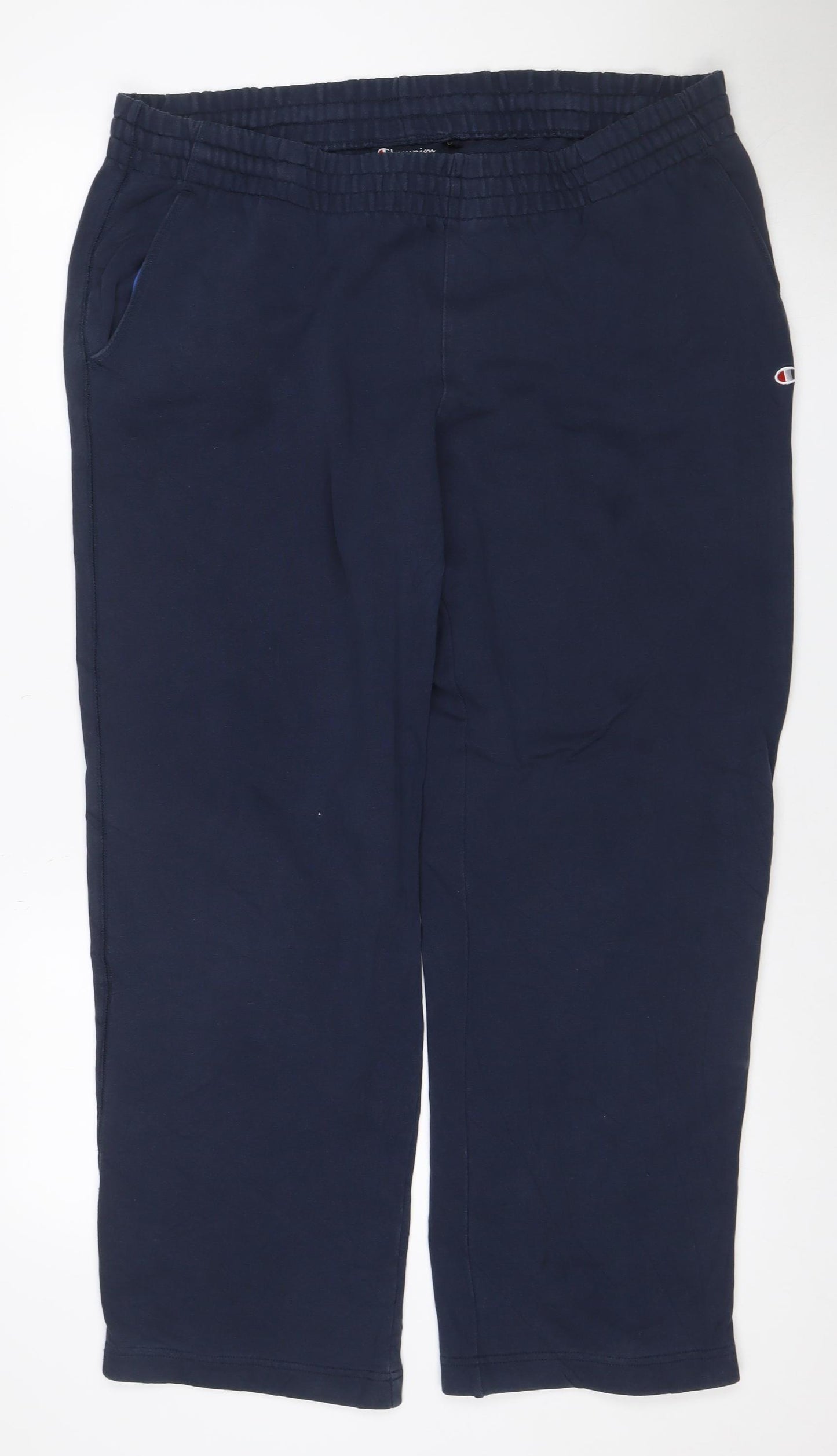 Champion Men's Blue L Fleece Sweatpants Elastic Waist Pockets