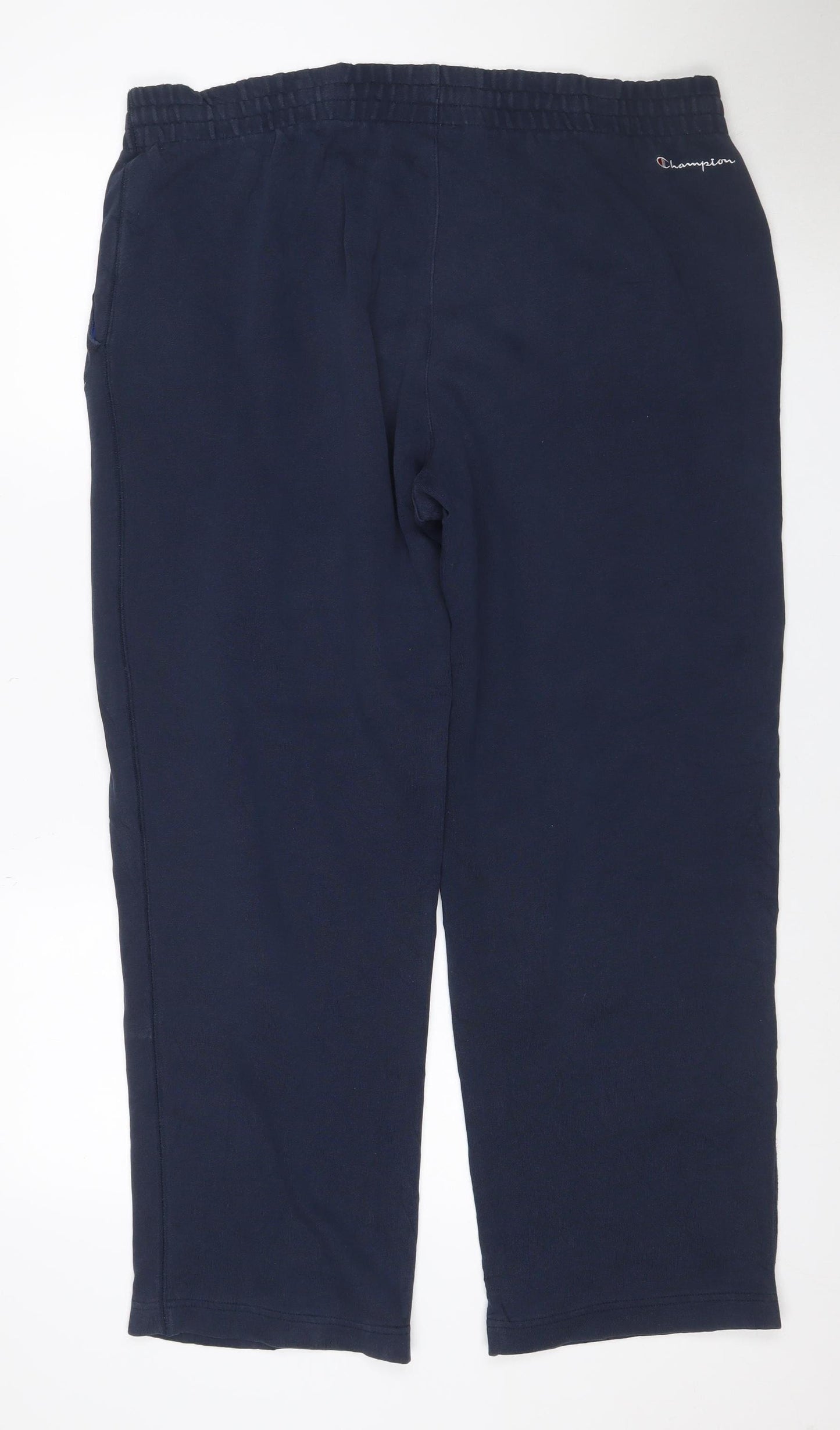 Champion Men's Blue L Fleece Sweatpants Elastic Waist Pockets