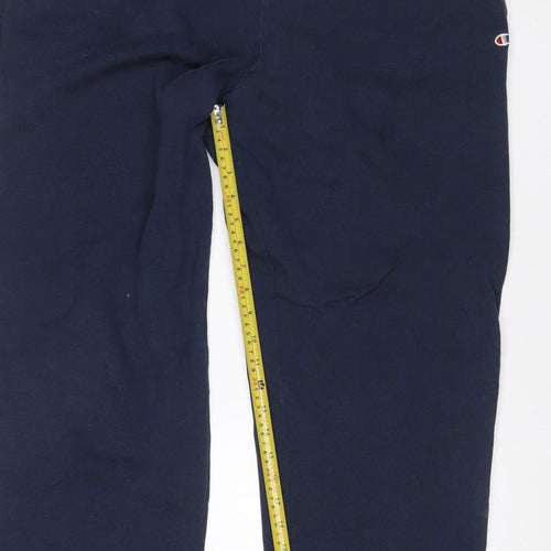 Champion Men's Blue L Fleece Sweatpants Elastic Waist Pockets