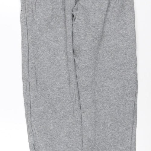 Nike Boys Grey 12-13 Years Jogger Sweatpants Cotton Blend Logo