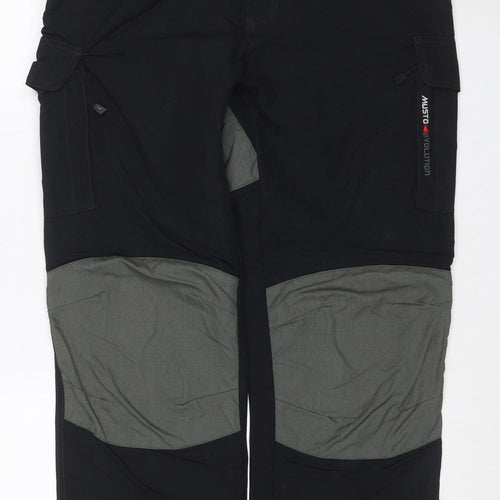 Musto Men’s Black Grey 34R Evolution Waterproof Sailing Trousers