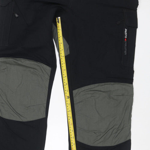 Musto Men’s Black Grey 34R Evolution Waterproof Sailing Trousers