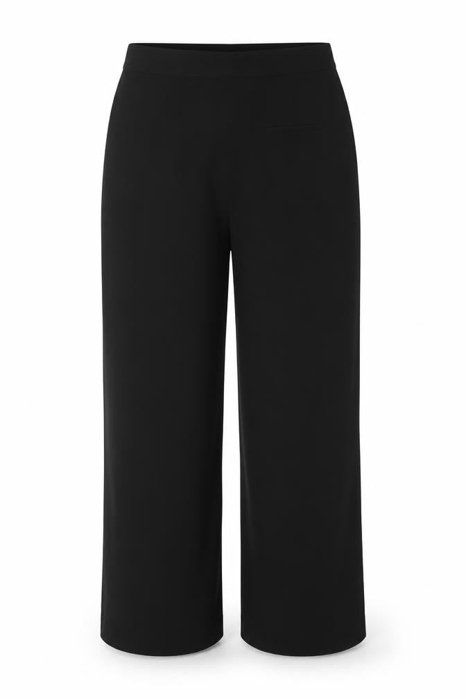 Pull&Bear Women’s Black UK 12 High Rise Wide Leg Trousers