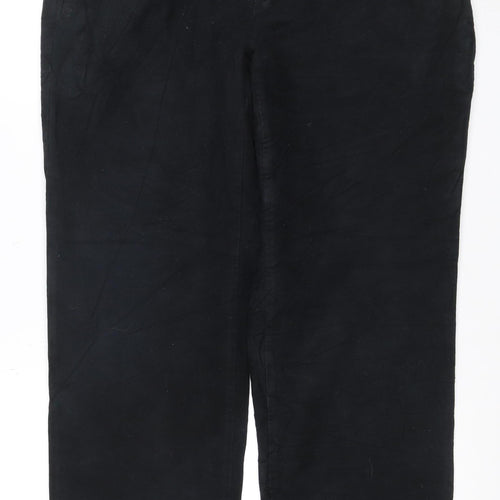 M&S Blue Harbour Men’s Black 36W 31L Regular Straight Chino Trousers
