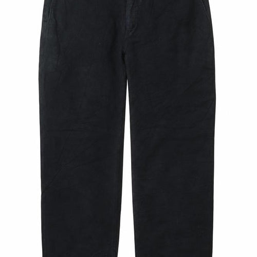 M&S Blue Harbour Men’s Black 36W 31L Regular Straight Chino Trousers