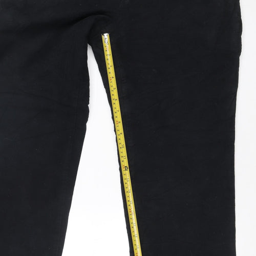 M&S Blue Harbour Men’s Black 36W 31L Regular Straight Chino Trousers