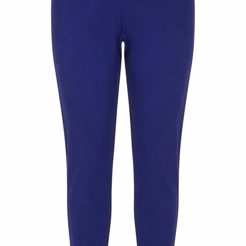 Marks and Spencer Women Blue UK 14 Long Tapered Pull-On Trousers