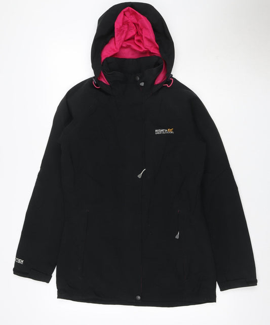 Regatta Women’s Black UK 10 Isotex 5000 Hooded Waterproof Rain Jacket