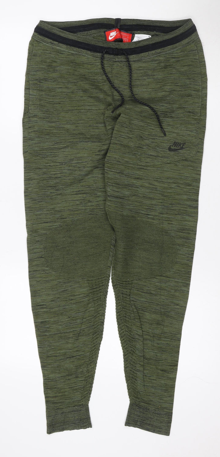 Nike Teens Green S Jogger Trousers Stretch Drawstring Athletic