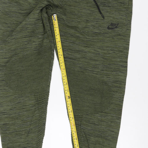 Nike Teens Green S Jogger Trousers Stretch Drawstring Athletic
