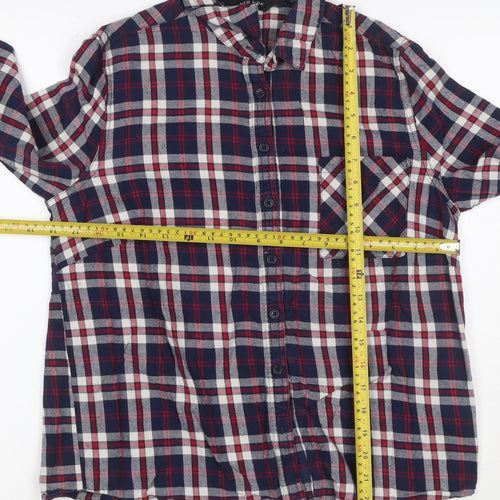New Look Women's Multicoloured UK 10 Basic Plaid Cotton Shirt