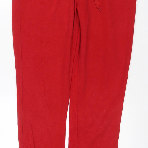 Lee Cooper Women Red UK 16 Sweatpants Jogger Drawstring Cotton Blend