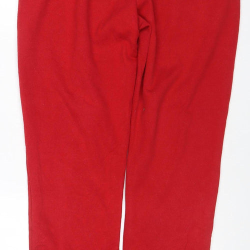 Lee Cooper Women Red UK 16 Sweatpants Jogger Drawstring Cotton Blend