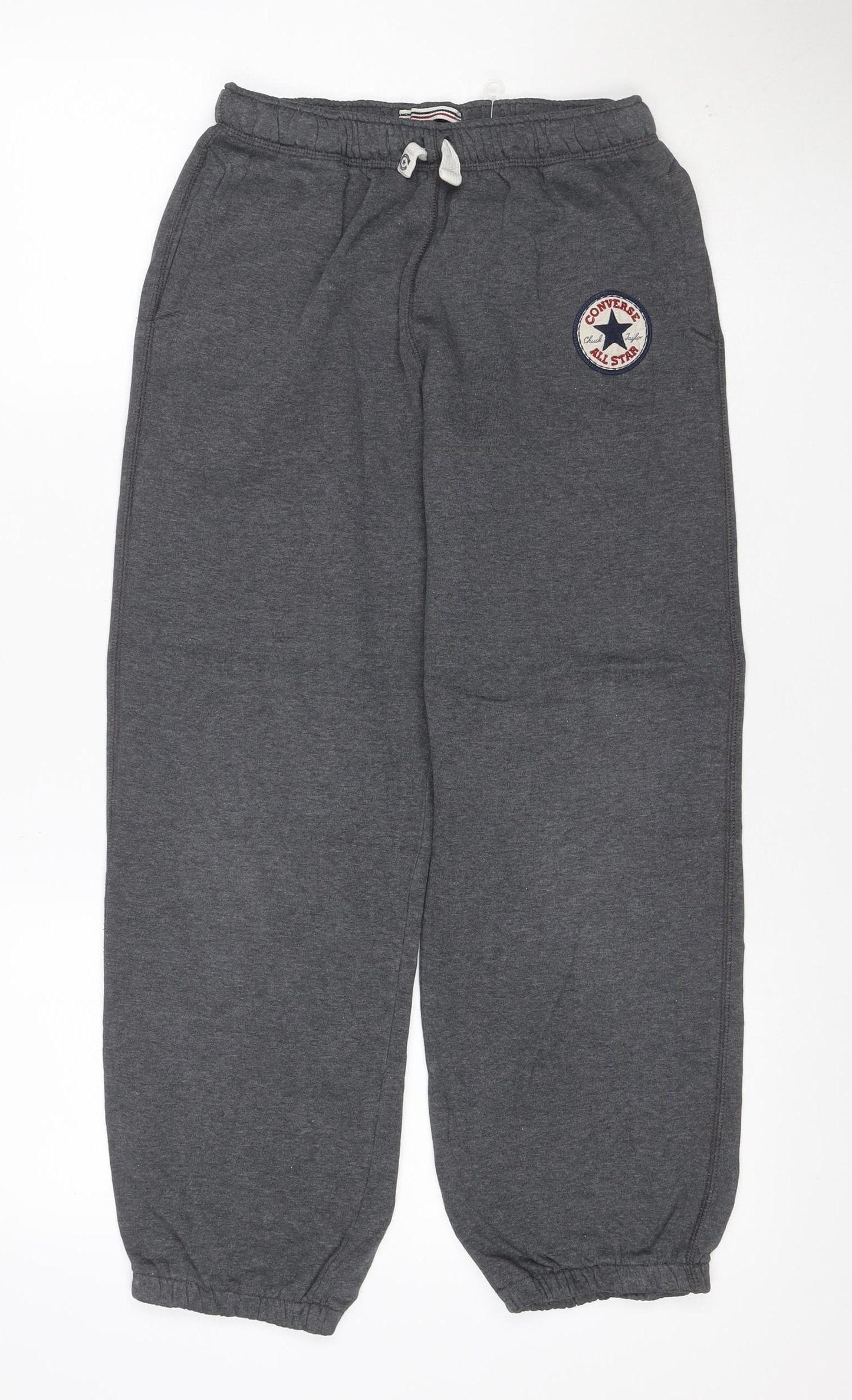 Converse Boys Grey Jogger Trousers 12-13 Years Cotton Blend Logo