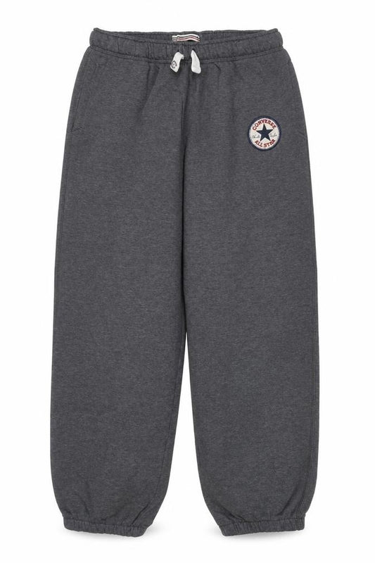 Front view of Converse boys’ grey jogger trousers 12-13 years cotton blend logo