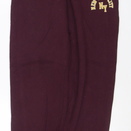 Hollister Women Purple XS Ultra High-Rise NYC Logo Jogger Sweatpants