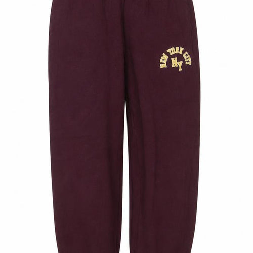 Hollister Women Purple XS Ultra High-Rise NYC Logo Jogger Sweatpants