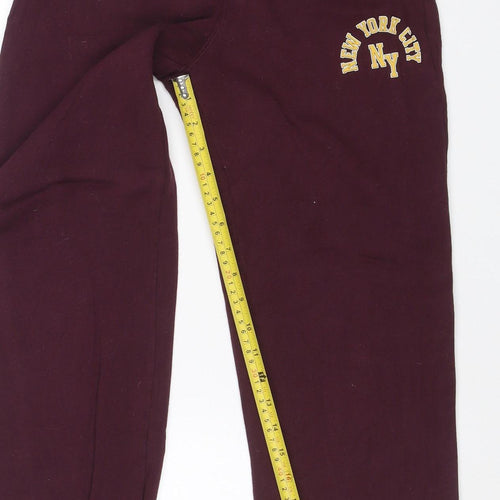 Hollister Women Purple XS Ultra High-Rise NYC Logo Jogger Sweatpants